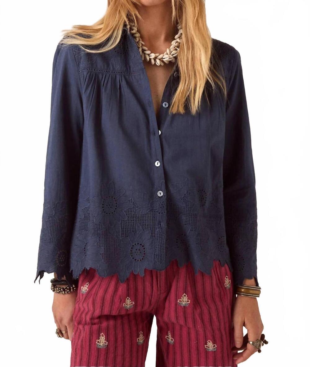 NEW MAISON HOTEL arbind button down blouse in light blue